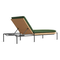Dog Days Outdoor Sun Lounger in Sunbrella Ivy / Charcoal - Angle 7