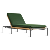 Dog Days Outdoor Sun Lounger in Sunbrella Ivy / Charcoal - Angle 1