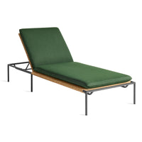 Dog Days Outdoor Sun Lounger in Sunbrella Ivy / Charcoal - Angle 3