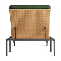 Dog Days Outdoor Sun Lounger in Sunbrella Ivy / Charcoal - Angle 8