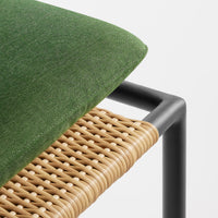 Dog Days Outdoor Sun Lounger in Sunbrella Ivy / Charcoal - Angle 10
