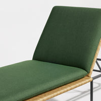 Dog Days Outdoor Sun Lounger in Sunbrella Ivy / Charcoal - Angle 9