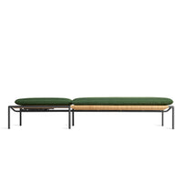 Dog Days Outdoor Sun Lounger in Sunbrella Ivy / Charcoal - Angle 5