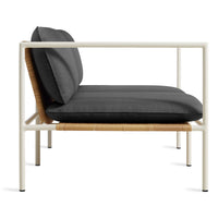 Dog Days Outdoor 2 Seat Sofa in Sunbrella Coal / White - Angle 3