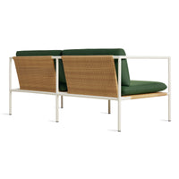 Dog Days Outdoor 2 Seat Sofa in Sunbrella Ivy / White - Angle 8