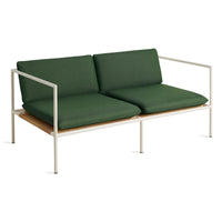 Dog Days Outdoor 2 Seat Sofa in Sunbrella Ivy / White - Angle 6