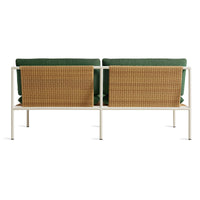 Dog Days Outdoor 2 Seat Sofa in Sunbrella Ivy / White - Angle 9