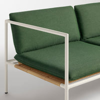 Dog Days Outdoor 2 Seat Sofa in Sunbrella Ivy / White - Angle 10