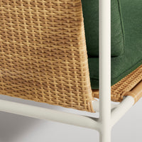 Dog Days Outdoor 2 Seat Sofa in Sunbrella Ivy / White - Angle 11
