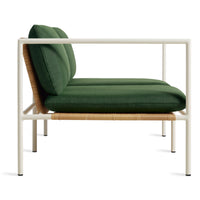 Dog Days Outdoor 2 Seat Sofa in Sunbrella Ivy / White - Angle 7