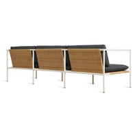 Dog Days Outdoor 3 Seat Sofa in Sunbrella Coal / White - Angle 5