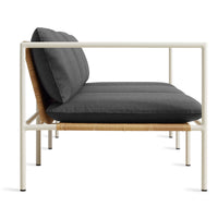Dog Days Outdoor 3 Seat Sofa in Sunbrella Coal / White - Angle 4