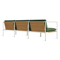 Dog Days Outdoor 3 Seat Sofa in Sunbrella Ivy / White - Angle 5