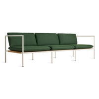 Dog Days Outdoor 3 Seat Sofa in Sunbrella Ivy / White - Angle 2