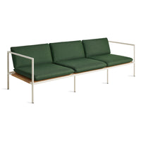 Dog Days Outdoor 3 Seat Sofa in Sunbrella Ivy / White - Angle 3