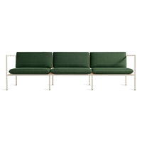 Dog Days Outdoor 3 Seat Sofa in Sunbrella Ivy / White - Angle 1