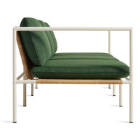 Dog Days Outdoor 3 Seat Sofa in Sunbrella Ivy / White - Angle 4