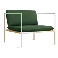 Dog Days Outdoor Lounge Chair in Sunbrella Ivy / White - Angle 6