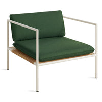 Dog Days Outdoor Lounge Chair in Sunbrella Ivy / White - Angle 7
