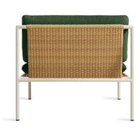 Dog Days Outdoor Lounge Chair in Sunbrella Ivy / White - Angle 10