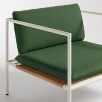 Dog Days Outdoor Lounge Chair in Sunbrella Ivy / White - Angle 11