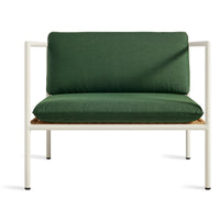 Dog Days Outdoor Lounge Chair in Sunbrella Ivy / White - Angle 1