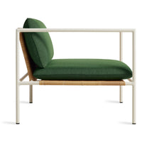 Dog Days Outdoor Lounge Chair in Sunbrella Ivy / White - Angle 8