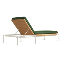 Dog Days Outdoor Sun Lounger in Sunbrella Ivy / White - Angle 7