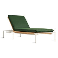 Dog Days Outdoor Sun Lounger in Sunbrella Ivy / White - Angle 1