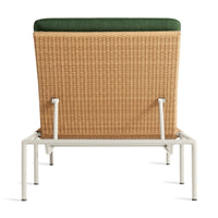 Dog Days Outdoor Sun Lounger in Sunbrella Ivy / White - Angle 8