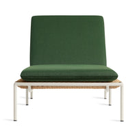 Dog Days Outdoor Sun Lounger in Sunbrella Ivy / White - Angle 6