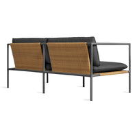 Dog Days Outdoor 2 Seat Sofa in Sunbrella Coal - Angle 5