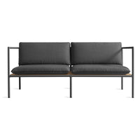 Dog Days Outdoor 2 Seat Sofa in Sunbrella Coal - Angle 1