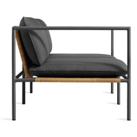 Dog Days Outdoor 2 Seat Sofa in Sunbrella Coal - Angle 4