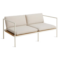Dog Days Outdoor 2 Seat Sofa in Sunbrella Linen / White - Angle 6