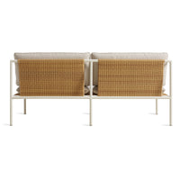 Dog Days Outdoor 2 Seat Sofa in Sunbrella Linen / White - Angle 9