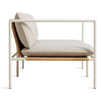 Dog Days Outdoor 2 Seat Sofa in Sunbrella Linen / White - Angle 7