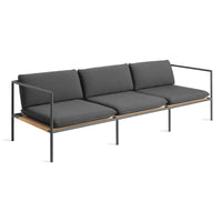 Dog Days Outdoor 3 Seat Sofa in Sunbrella Coal - Angle 3