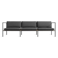 Dog Days Outdoor 3 Seat Sofa in Sunbrella Coal - Angle 1