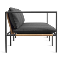Dog Days Outdoor 3 Seat Sofa in Sunbrella Coal - Angle 4