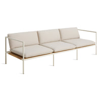 Dog Days Outdoor 3 Seat Sofa in Sunbrella Linen / White - Angle 3