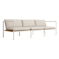 Dog Days Outdoor 3 Seat Sofa in Sunbrella Linen / White - Angle 2