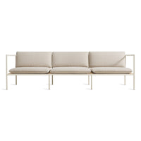Dog Days Outdoor 3 Seat Sofa in Sunbrella Linen / White - Angle 1