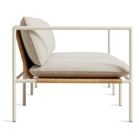 Dog Days Outdoor 3 Seat Sofa in Sunbrella Linen / White - Angle 4