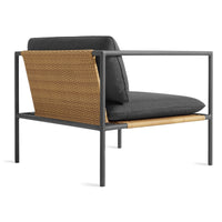 Dog Days Outdoor Lounge Chair in Sunbrella Coal / Charcoal - Angle 8