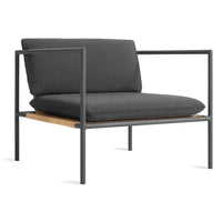Dog Days Outdoor Lounge Chair in Sunbrella Coal / Charcoal - Angle 5