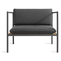 Dog Days Outdoor Lounge Chair in Sunbrella Coal / Charcoal - Angle 1