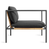 Dog Days Outdoor Lounge Chair in Sunbrella Coal / Charcoal - Angle 7