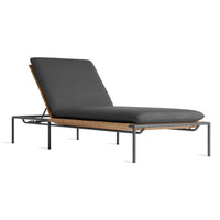 Dog Days Outdoor Sun Lounger in Sunbrella Coal / Charcoal - Angle 1