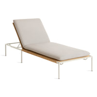 Dog Days Outdoor Sun Lounger in Sunbrella Linen / White - Angle 3